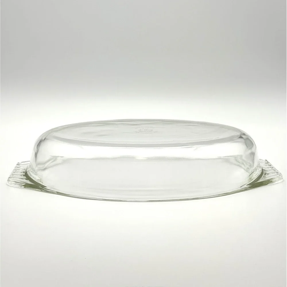 Pyrex 088 Oval Roasting Pan 3 Quart Clear Glass Casserole Vintage USA